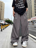 WIAOFELLAS  -  New High Street Retro Paratrooper Cargo Pants Men and Women Korean Fashion Streetwear Drawstring Loose Straight Wide Leg Pants