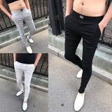 Wiaofellas  -  Cool Casual Men's Slim Fit Nine-Piece Pants Striped Sports Harlan Trousers Korean Version Trendy Cuffed Harem Pants