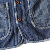 WIAOFELLAS  -  Men Japanese Streetwear Retro Fashion Loose Casual Stripe Denim Vest Sleeveless Jacket Unisex Jeans Waistcoat Cowboy Vest
