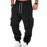 Wiaofellas  -  Men's Multi-Color Cargo Sweatpants Drawstring Waist Side Pockets Elastic Cuff Casual Jogger Pants