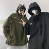 WIAOFELLAS  -  American Hooded Jacket Men's New Workwear Assault Jacket Men's Trendy and Handsome Functional Style Top