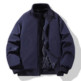 WIAOFELLAS  -  Autumn Winter Fashion Parkas Men Solid Thick Warm Sports Cotton Padded Jacket Men's Outdoor Windproof Baseball Collar Overcoat