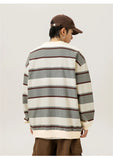 WIAOFELLAS  -  Hip Hop Striped Hoodie Sweatshirt Men Streetwear Harajuku Pullover Men Oversized Japan Style Retro Patchwork Unisex Sweatshirts