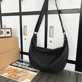 WIAOFELLAS  -  VC Minimalist Unisex Style Black Crossbody Bag Trend Lightweight Waterproof Nylon Messenger Bags for Men Versatile Shoulder Bag