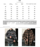 Wiaofellas  -  Retro Plaid Shirt with Long Sleeves for Men's Design Loose Feel