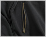 WIAOFELLAS  -  Heavy trendy half zip open collar pullover men washed to make old black cotton knit wool autumn-winter thick coat
