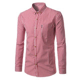 WIAOFELLAS  -  New Minimalist Oversized Men's Checkered Trendy Youth Fashion Long Sleeved Shirt