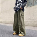 Wiaofellas  -  Japanese Men's Y2K Vintage Casual Cargo Baggy Wide Leg Pants Sweatpants Hip Hop Track Pants Men Harajuku Korean Style