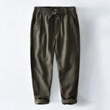 WIAOFELLAS  -  Spring Summer Men Cotton Linen Pants Solid Trousers Male Loose Hemp Casual Breathable Sports High Quality Pants For Male