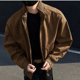 WIAOFELLAS  -  New Spring Autumn Men's Bomber Jackets solid Casual Male Outwear Windbreaker Jacket Mens Zipper Baseball Uniform Coats Clothing