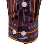 WIAOFELLAS  -  Autumn New Men's Versatile Fashion Stripe Long Sleeved Shirt
