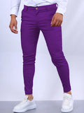 WIAOFELLAS  -  Foreign Trade Autumn New Casual Pants for Men's European and American Style Slim Fit Men's Casual Solid Color Pants