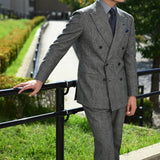 WIAOFELLAS  -  Classic Men Suit Business Wedding Suits Comfort 2-PCS Stripe Tailor-Made Groom Groomsman Formal Occasions Plus Size Customized