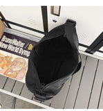 WIAOFELLAS  -  VC Minimalist Unisex Style Black Crossbody Bag Trend Lightweight Waterproof Nylon Messenger Bags for Men Versatile Shoulder Bag
