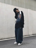 WIAOFELLAS  -  Oversize Harem Jeans Men Women Denim Pants Wide Leg Trousers Baggy Japan Overalls Street Hiphop Jeans Cargo Pants