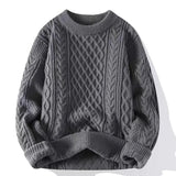 WIAOFELLAS  -  Sweater, Autumn and Winter Men's Thick Crumpled Sweater Jacket, Christmas Couple's Thread