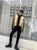 WIAOFELLAS  -  Autumn and winter color-blocking striped design hooded sweater for men high-end niche thickened sweater jacket