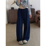 WIAOFELLAS  -  American Sle Wide Leg Straight Cut High Waist Trousers Cleanfit Sports Casual Long Pants for Men Autumn Season