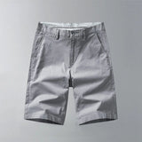 Wiaofellas  -  New Summer Cotton Solid Shorts Men High Quality Casual Social Men Shorts Work Trousers Shorts Lightweight Thin Male B50