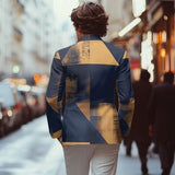 WIAOFELLAS  -  Hot Sell High-end Summer Wedding Suits for Men Color Block Yellow Notch Lapel Groom Slim Casual Beach Set Europe US Size