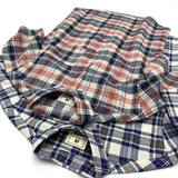 WIAOFELLAS  -  Plaid short-sleeved shirt Men's Japanese vintage linen youth summer cotton linen loose casual short-sleeved shirt