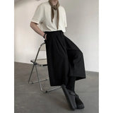 WIAOFELLAS  -  Summer Wide Leg Cropped Pants Comfy Culottes Street Fashion Trendy Loose Fit Casual Trousers Breathable Oversized Style