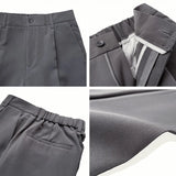 WIAOFELLAS  -  Men Small Trousers Spring and Summer New Korean Style Trendy Nine-point Casual Straight Loose Wide-leg Pants