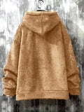 WIAOFELLAS  -  Winter Hoodie for Men Autumn and Winter Furry Hoodie for Comfortable Warm Men's Clothing Casual Top