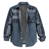WIAOFELLAS  -  Autumn Winter Fashion Woolen Jackets For Mens Clothes Casual Loose Long Sleeve Button Outerwear Men Vintage Print Cardigans Coat