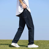 WIAOFELLAS  -  Straight Leg Jeans Men Spring Summer New Trend Retro Loose Thin Breathable Casual Pants Fashion Everything Practical Jeans
