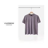 Wiaofellas  -  Men European Henry Short Sleeve T Shirt Plaid Shorts Set Summer Outdoor Casual Outfit
