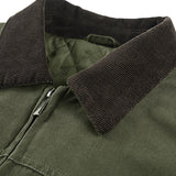 WIAOFELLAS  -  Retro Men's Autumn and Winter New Loose Fitting Workwear with Thickened Warm Collar Jacket