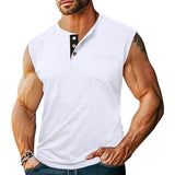 WIAOFELLAS  -  Classic Retro Henry Tank Top Working vest t-shirts for Men's gym man sexy costume Fashion Outdoor Top