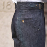 WIAOFELLAS  -  Fashion Mens Dress Pant High Waist Straight Pants Men Spring  Business Versatile Belt Trouser Gentleman Paris Button Pant