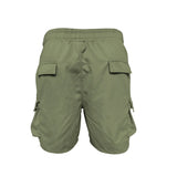 Wiaofellas  -  New Summer Pure Color Drawstring Shorts Men Vintage Patches Pockets Design Cargo Shorts Casual Tie-up Loose Straight Shorts Male