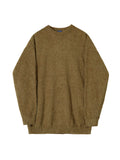 WIAOFELLAS  -  Autumn Winter Stretch Jacquard Knitwear O-Neck Sweater Men's Loose Long Sleeve Knitted Pullovers Casual Streetwear C42