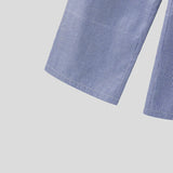 WIAOFELLAS  -  Men Striped Pants Button Joggers Loose Casual Straight Trousers Men Streetwear 2025 Korean Style Fashion Male Long Pants
