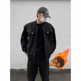WIAOFELLAS  -  American Retro Multi-zipper Design Jacket for Men Women Autumn High Street All-match Bomber Coat Baseball Collar Zipper Jacket