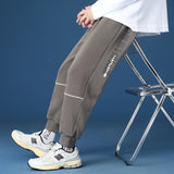 Wiaofellas  -  Casual Men's Autumn Winter Loose Fit Youthful Sle Sports Trendy Long Pants Cuffed Sweatpants Korean Version Teenager Brand