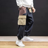 Wiaofellas Men Jeans Patchwork Multi-Pocket Couple  Denim Pants Beggar Style Cargo Pants High Street Casual Male Streetwear