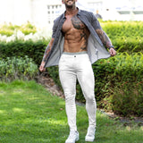 WIAOFELLAS  -  Mens Mid-Waist British Overalls Spring Summer New Outdoor Slim Trousers Straight-Leg Sports Pants Casual Work Pants