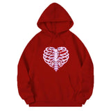 Wiaofellas  -  New Men's Pullover Hooded Print Long Sleeve Pocket Halloween Pattern Sweatshirt
