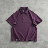 WIAOFELLAS  -  Heavy lapel short-sleeved POLO shirt men's youth fashion business daily casual bead cotton embroidery T-shirt