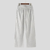WIAOFELLAS  -  Men Pants Printing Vacation Loose Joggers Casual Straight Trousers Men Streetwear 2025 Elastic Waist Fashion Long Pants