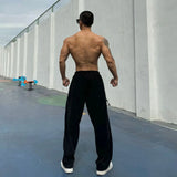 WIAOFELLAS  -  Mens Fashion Trend Sports Fitness Loose Trousers Autumn And Winter New Leisure Outdoor Street Comfortable Y2k Fitness Pants Men