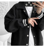 WIAOFELLAS  -  Retro Workwear Jacket Japanese Men's Vintage Baseball Jacket Men's Trendy Casual Loose Men's Jacket