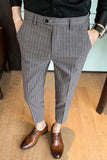 Wiaofellas  -  Spring Autumn New Stripe Men's Suit Pants Dress Clothing Casual Office Long Trousers Business Formal Wear Male B168