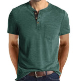 WIAOFELLAS  -  T Shirt for Men Summer Casual Solid Color Short Sleeve T Shirt for Man Polo Men High Quality Mens T-Shirts