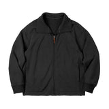 WIAOFELLAS  -  Maden Men's High Neck Warm Jacket Polar Fleece Lining Thickened Coat Casual Sports Style Cardigan Sweater Vintage Tennis Jacket