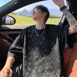 WIAOFELLAS  -  New Tie Dye Men's Short Sleeve 3D Print T-shirt Round Neck Loose Summer Oversized Casual T-Shirt Men's Clothes Graphic T Shirts